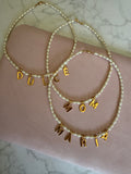 Collar de perlas Naturales con nombre